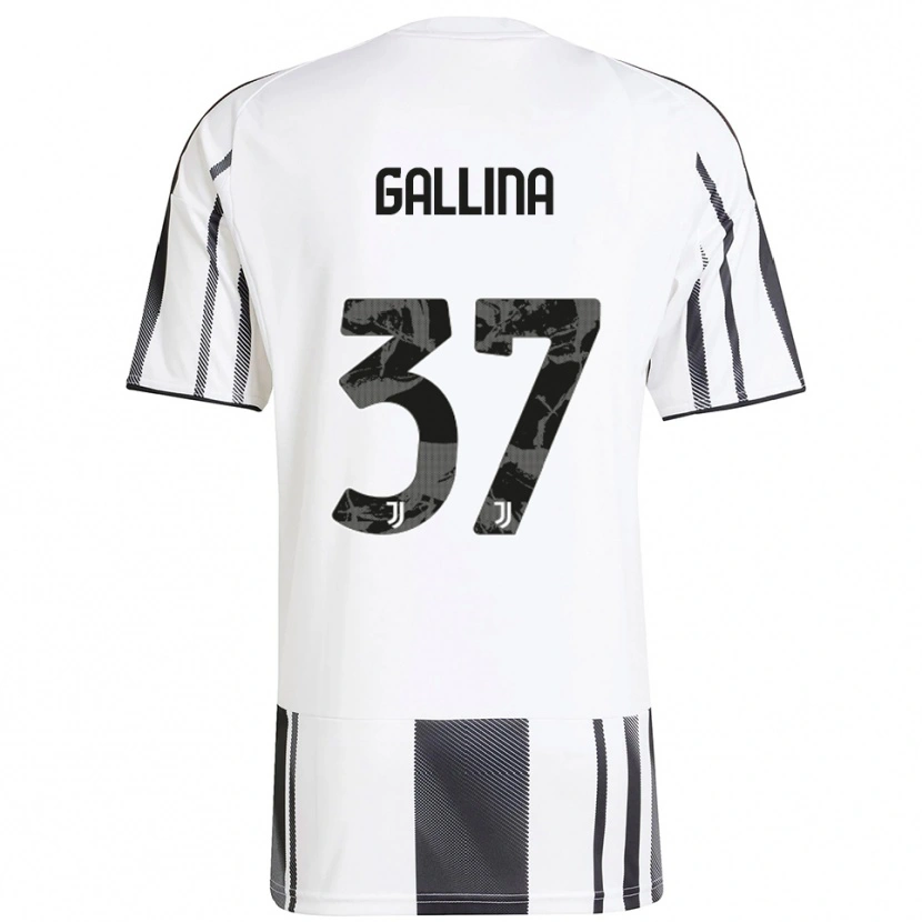 Danxen Hombre Camiseta Arianna Gallina #37 Blanco Negro 1ª Equipación 2025/26 La Camisa