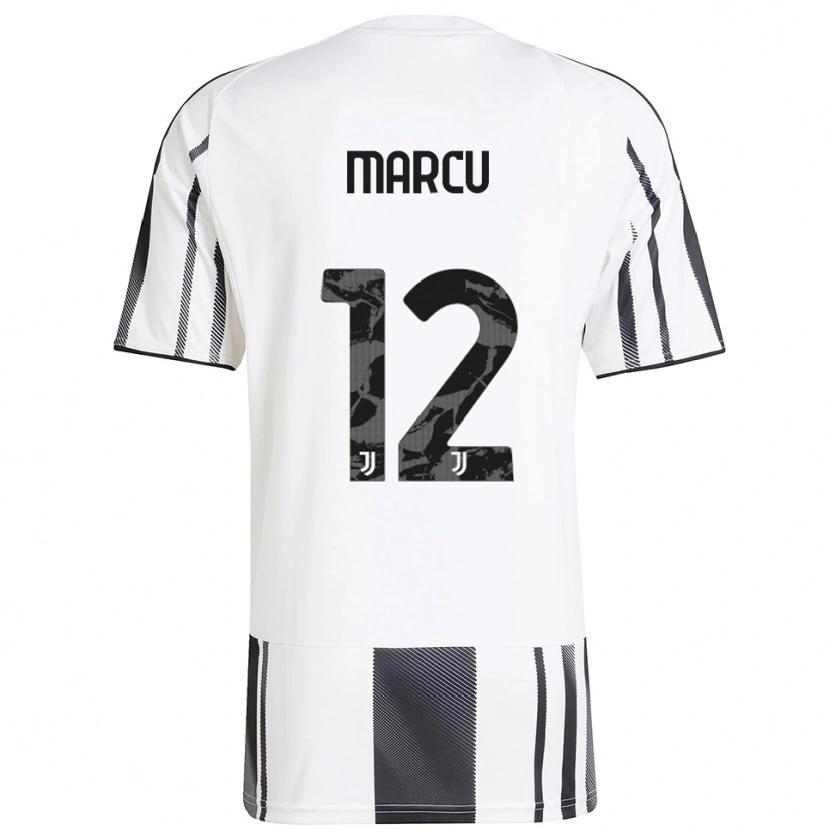 Danxen Hombre Camiseta Alessio Marcu #12 Blanco Negro 1ª Equipación 2025/26 La Camisa