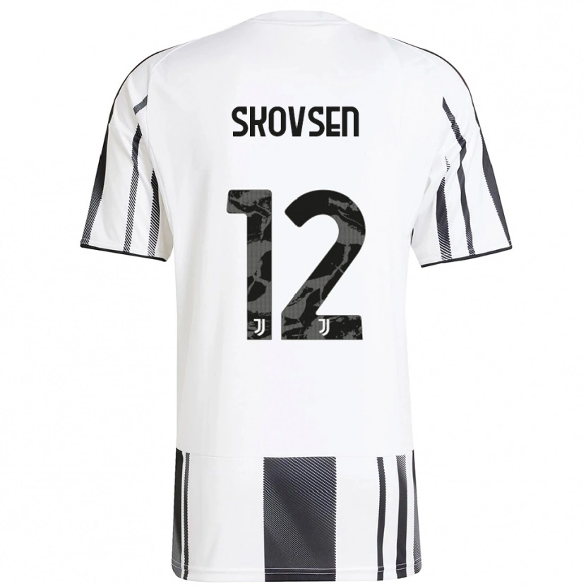 Danxen Hombre Camiseta Matilde Lundorf Skovsen #12 Blanco Negro 1ª Equipación 2025/26 La Camisa