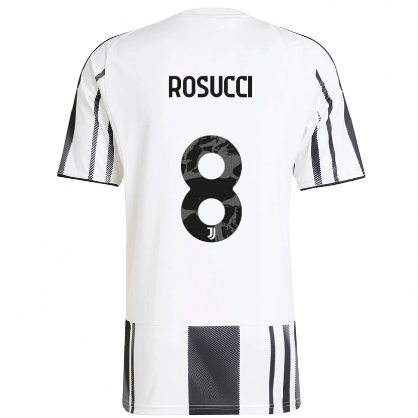 Danxen Hombre Camiseta Martina Rosucci #8 Blanco Negro 1ª Equipación 2025/26 La Camisa