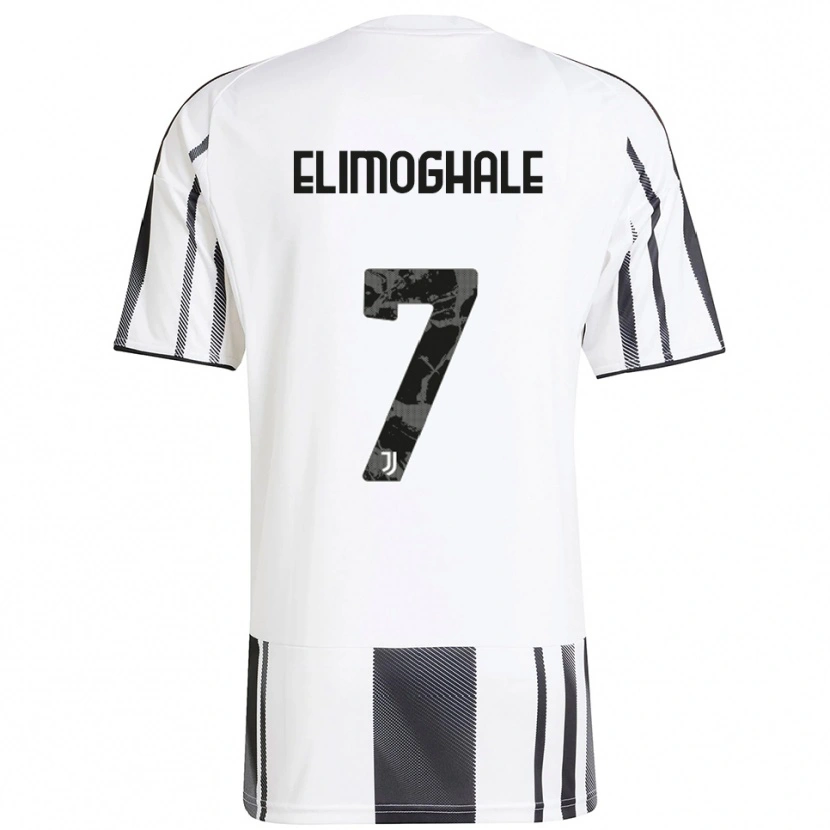 Danxen Hombre Camiseta Destiny Elimoghale #7 Blanco Negro 1ª Equipación 2025/26 La Camisa