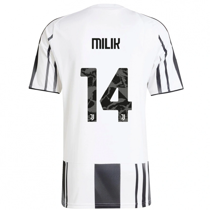 Danxen Hombre Camiseta Arkadiusz Milik #14 Blanco Negro 1ª Equipación 2025/26 La Camisa