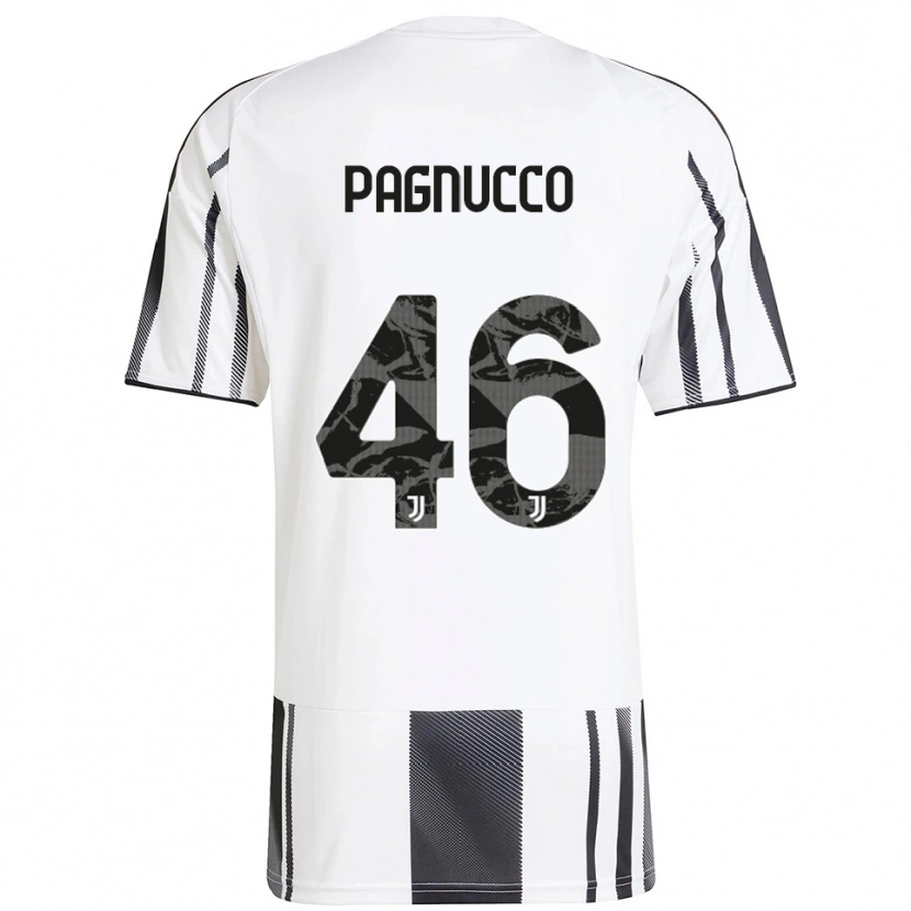Danxen Hombre Camiseta Filippo Pagnucco #46 Blanco Negro 1ª Equipación 2025/26 La Camisa