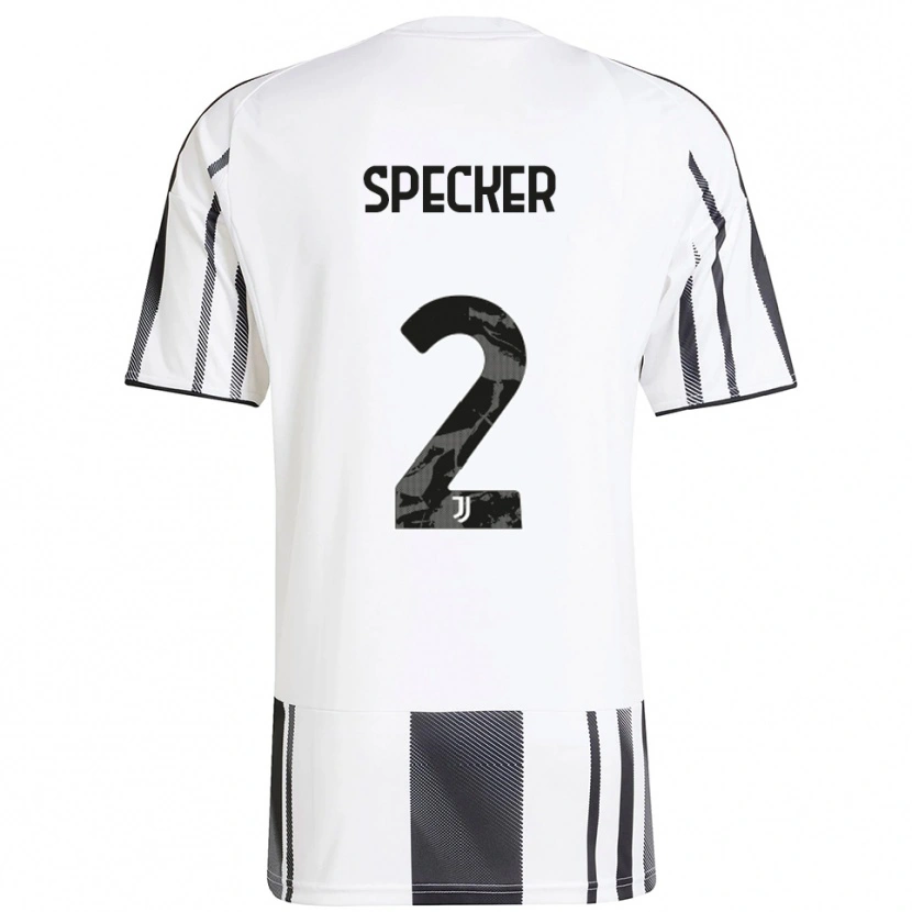 Danxen Hombre Camiseta Stefano Specker #2 Blanco Negro 1ª Equipación 2025/26 La Camisa