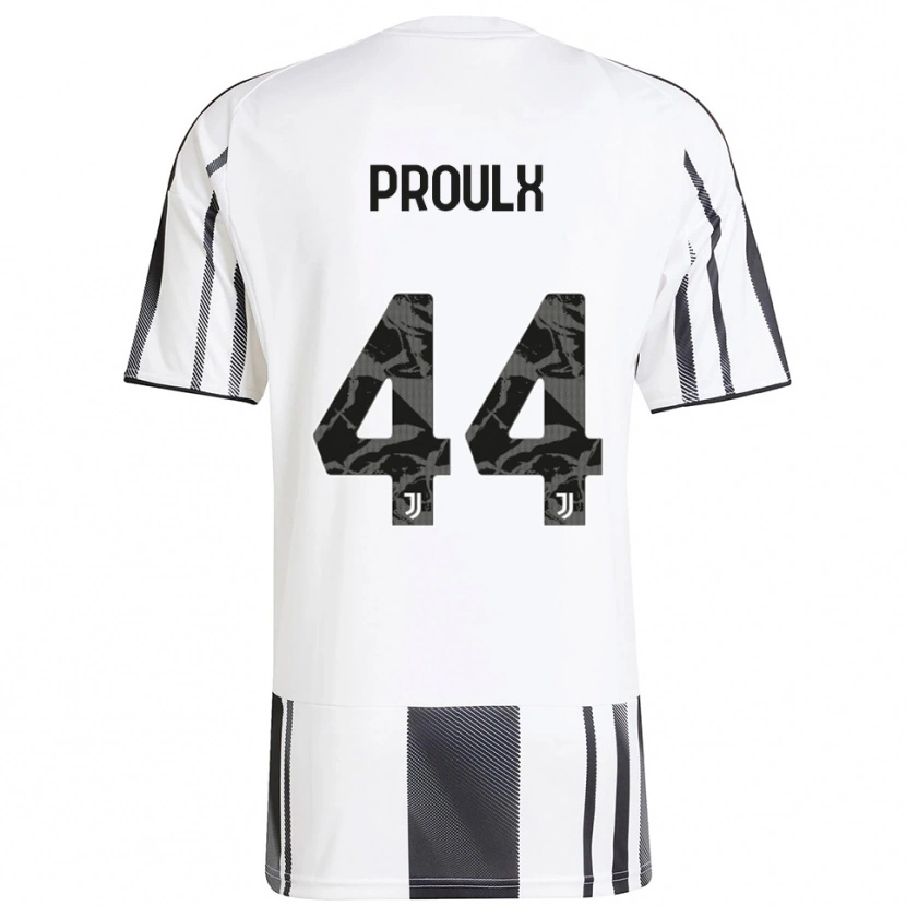 Danxen Hombre Camiseta Lysianne Proulx #44 Blanco Negro 1ª Equipación 2025/26 La Camisa