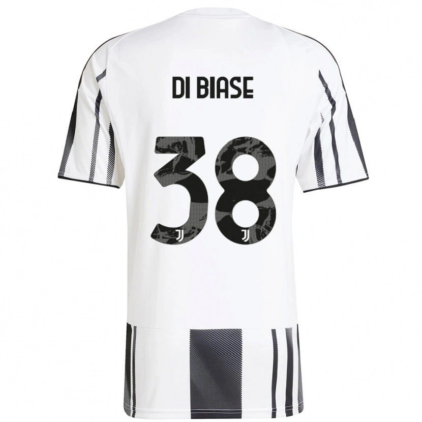 Danxen Hombre Camiseta Gianmarco Di Biase #38 Blanco Negro 1ª Equipación 2025/26 La Camisa