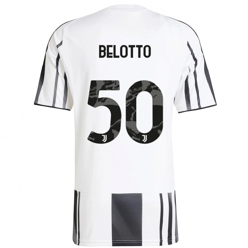 Danxen Hombre Camiseta Soledad Belotto #50 Blanco Negro 1ª Equipación 2025/26 La Camisa