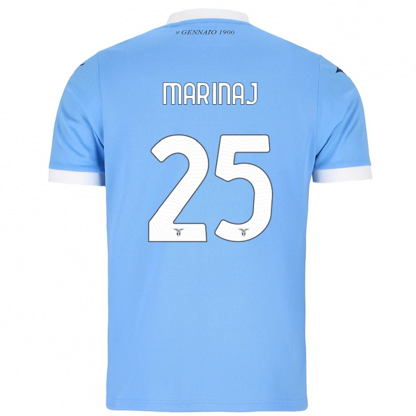 Danxen Hombre Camiseta Kledi Marinaj #25 Azul Cielo Blanco 1ª Equipación 2025/26 La Camisa