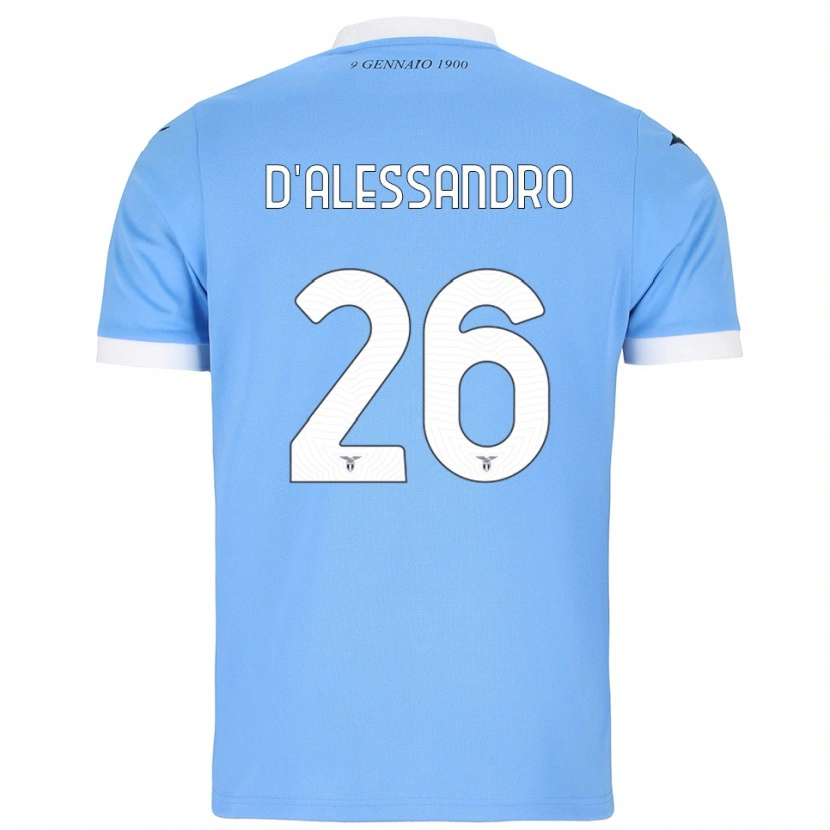 Danxen Hombre Camiseta Mattya D'alessandro #26 Azul Cielo Blanco 1ª Equipación 2025/26 La Camisa