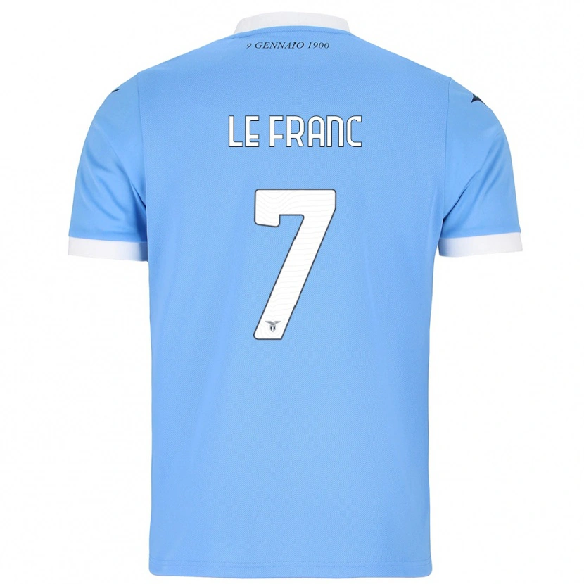 Danxen Hombre Camiseta Chloé Le Franc #7 Azul Cielo Blanco 1ª Equipación 2025/26 La Camisa