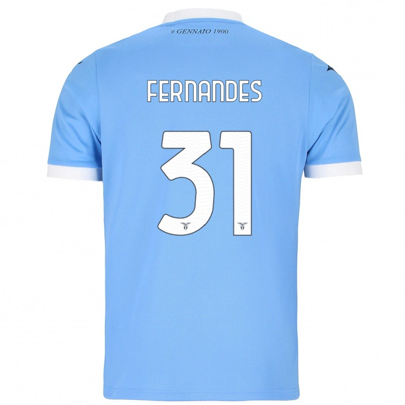 Danxen Hombre Camiseta Saná Fernandes #31 Azul Cielo Blanco 1ª Equipación 2025/26 La Camisa