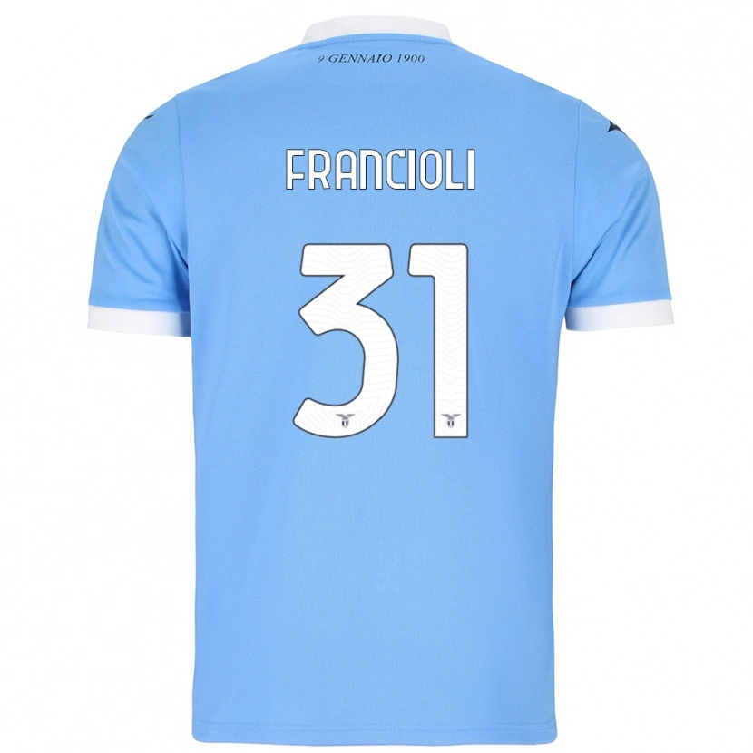 Danxen Hombre Camiseta Diego Francioli #31 Azul Cielo Blanco 1ª Equipación 2025/26 La Camisa