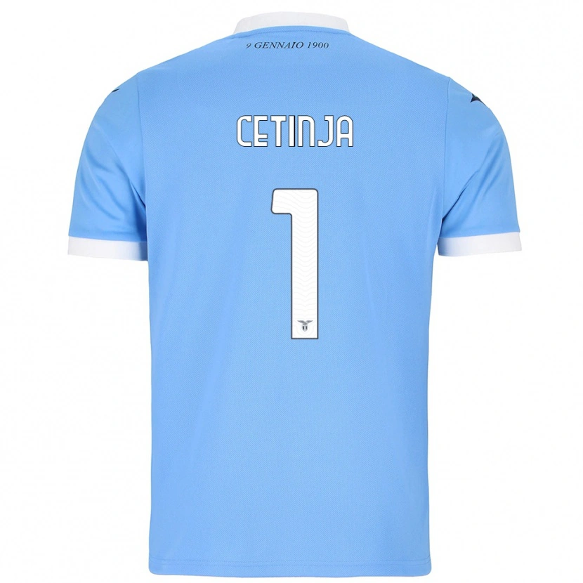 Danxen Hombre Camiseta Sara Cetinja #1 Azul Cielo Blanco 1ª Equipación 2025/26 La Camisa