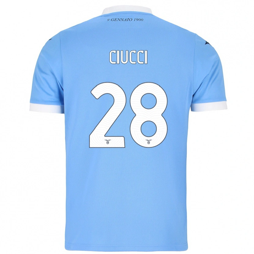 Danxen Hombre Camiseta Federico Ciucci #28 Azul Cielo Blanco 1ª Equipación 2025/26 La Camisa