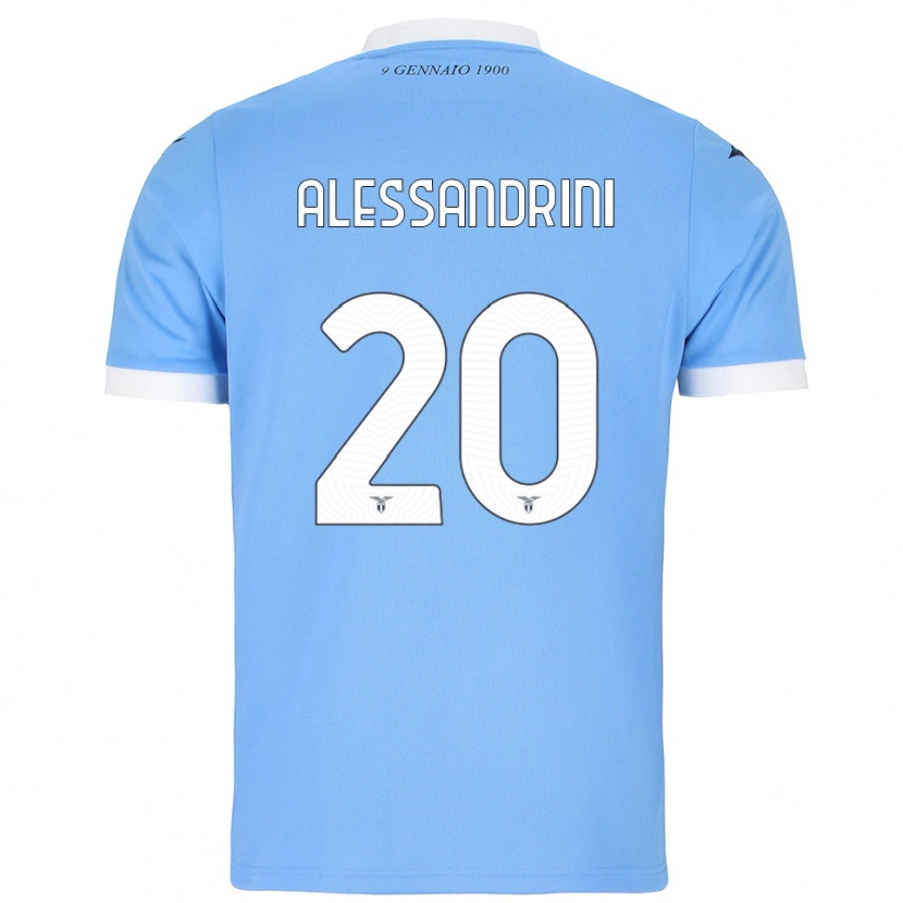 Danxen Hombre Camiseta Fabrizio Alessandrini #20 Azul Cielo Blanco 1ª Equipación 2025/26 La Camisa