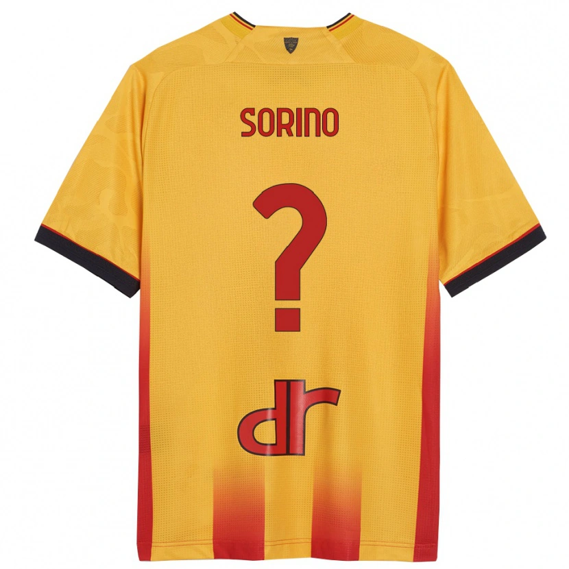 Danxen Hombre Camiseta Andrea Sorino #0 Amarillo Naranja 1ª Equipación 2025/26 La Camisa
