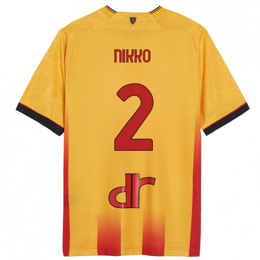 Danxen Hombre Camiseta Jimi Nikko #2 Amarillo Naranja 1ª Equipación 2025/26 La Camisa