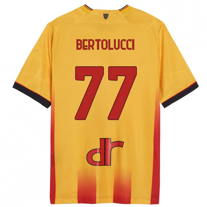 Danxen Hombre Camiseta Sandro Bertolucci #77 Amarillo Naranja 1ª Equipación 2025/26 La Camisa