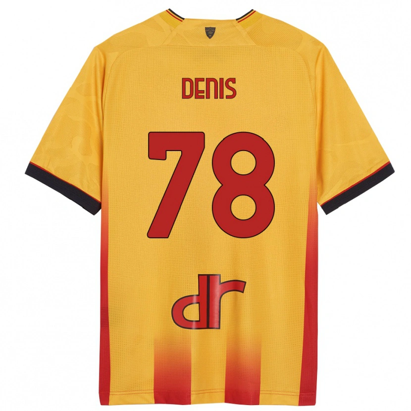 Danxen Hombre Camiseta Max Denis #78 Amarillo Naranja 1ª Equipación 2025/26 La Camisa