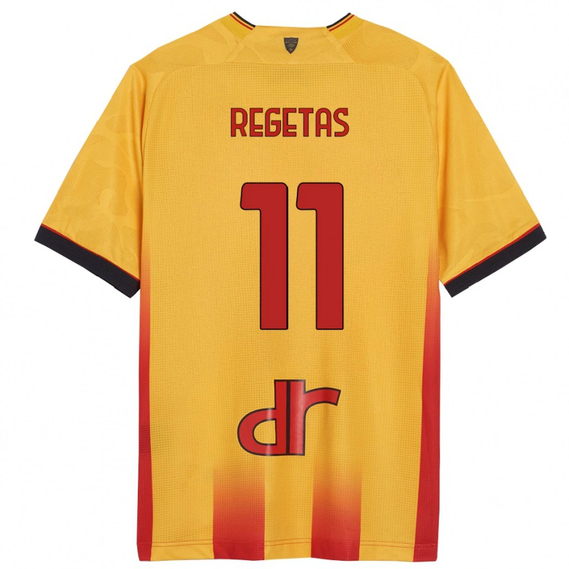 Danxen Hombre Camiseta Domagoj Regetas #11 Amarillo Naranja 1ª Equipación 2025/26 La Camisa