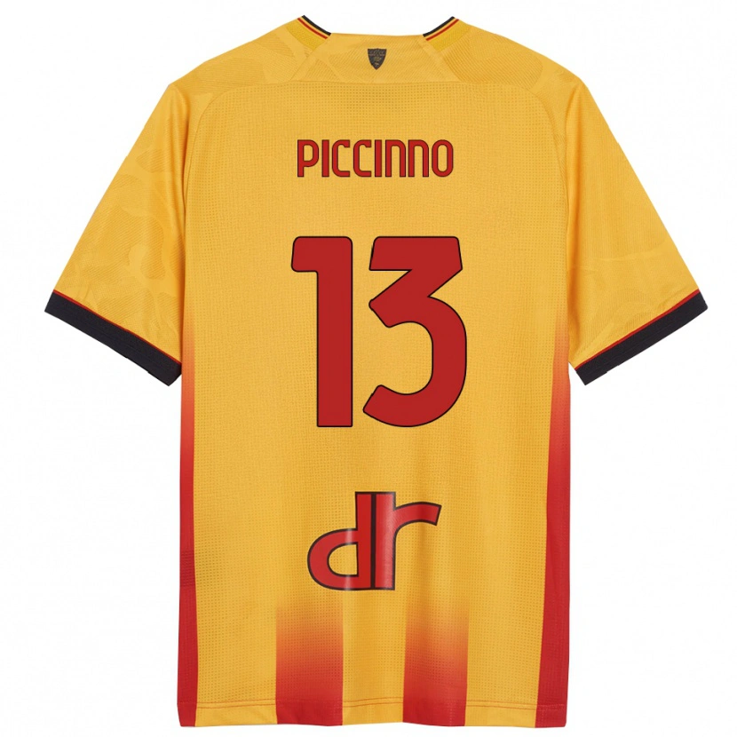 Danxen Hombre Camiseta Daniele Piccinno #13 Amarillo Naranja 1ª Equipación 2025/26 La Camisa