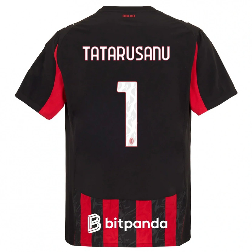 Danxen Hombre Camiseta Ciprian Tatarusanu #1 Rojo Negro 1ª Equipación 2025/26 La Camisa