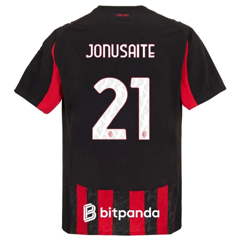 Danxen Hombre Camiseta Rimante Jonusaite #21 Rojo Negro 1ª Equipación 2025/26 La Camisa
