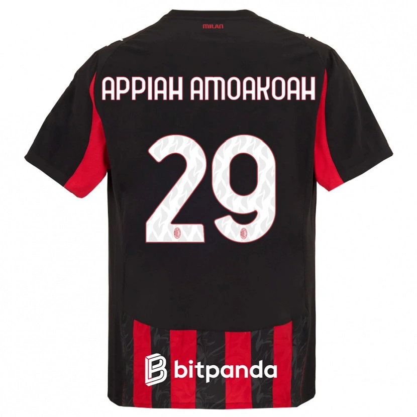Danxen Hombre Camiseta Karen Appiah Amoakoah #29 Rojo Negro 1ª Equipación 2025/26 La Camisa