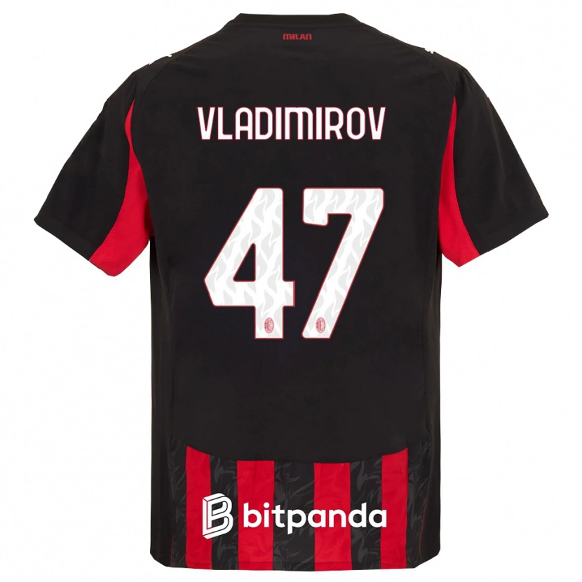 Danxen Hombre Camiseta Valeri Vladimirov #47 Rojo Negro 1ª Equipación 2025/26 La Camisa