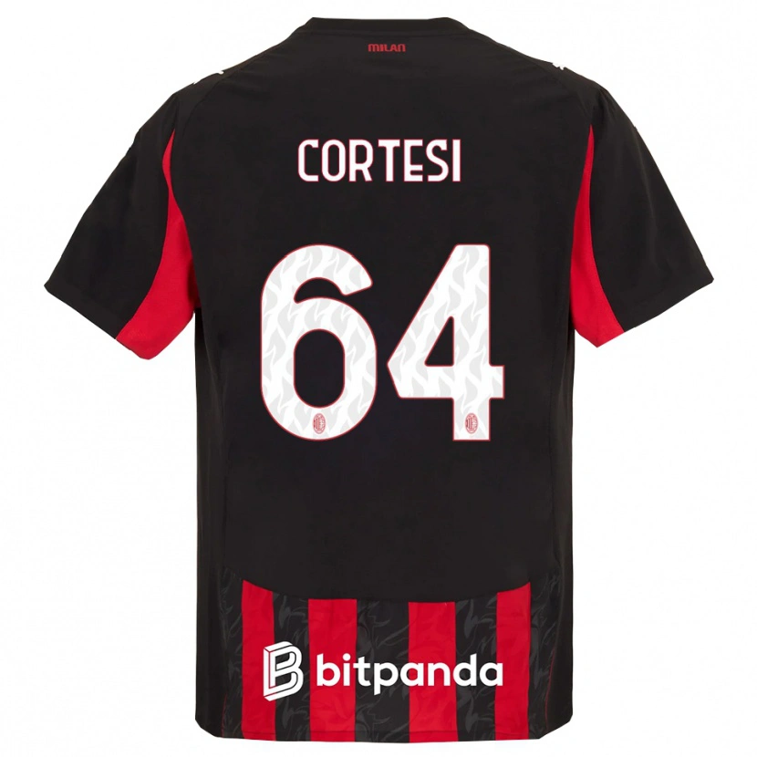 Danxen Hombre Camiseta Selena Cortesi #64 Rojo Negro 1ª Equipación 2025/26 La Camisa