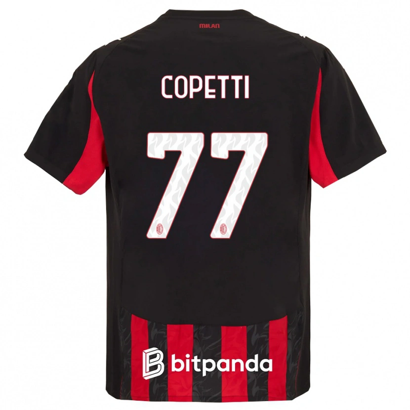Danxen Hombre Camiseta Matilde Copetti #77 Rojo Negro 1ª Equipación 2025/26 La Camisa