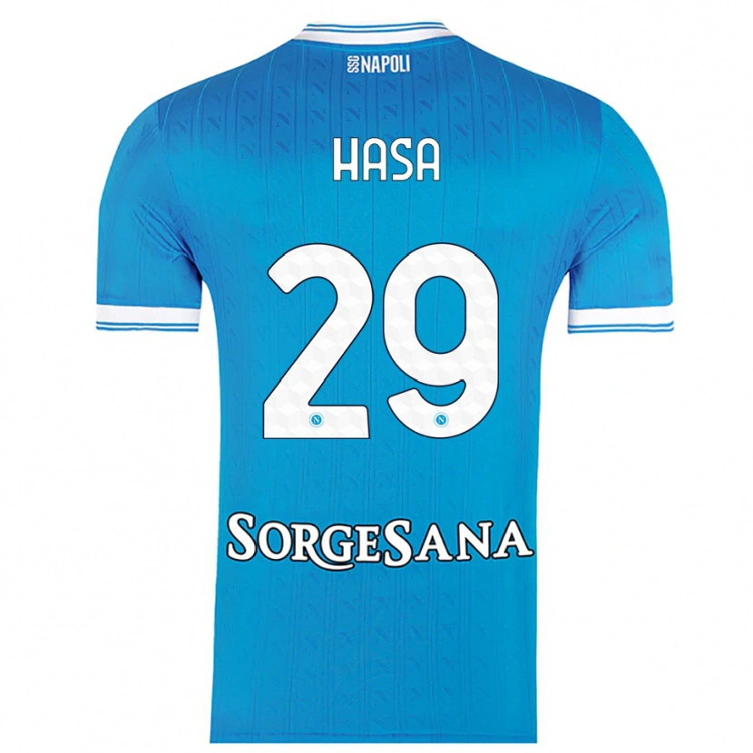 Danxen Hombre Camiseta Luis Hasa #29 Azul Cielo Blanco 1ª Equipación 2025/26 La Camisa