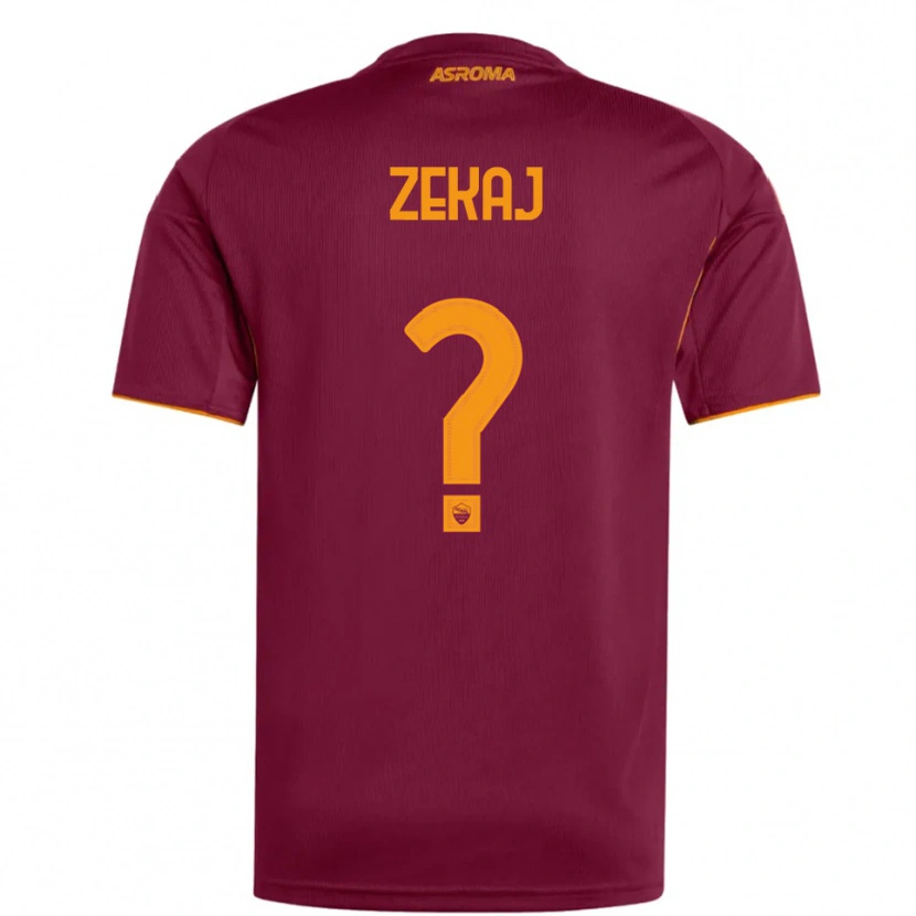 Danxen Hombre Camiseta Alvin Zekaj #0 Borgoña Naranja 1ª Equipación 2025/26 La Camisa