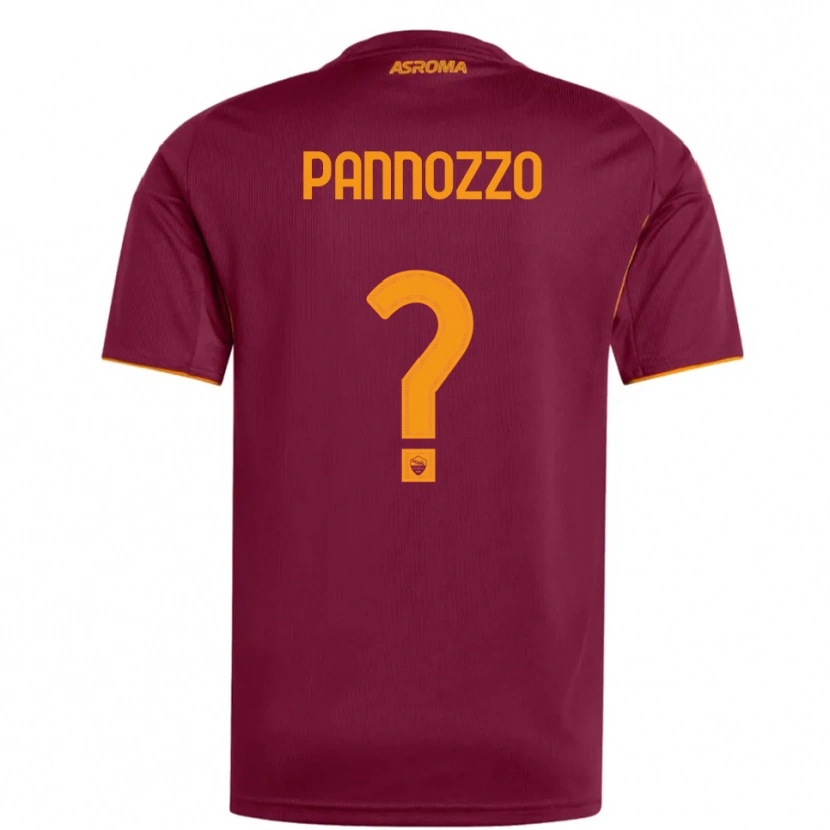 Danxen Hombre Camiseta Nicolò Pannozzo #0 Borgoña Naranja 1ª Equipación 2025/26 La Camisa