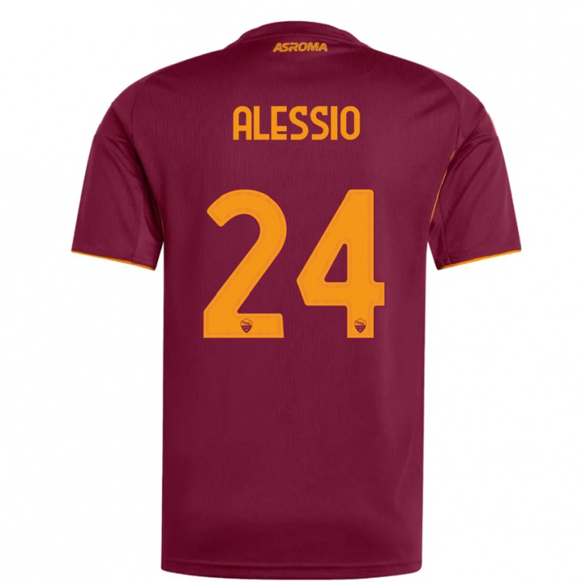 Danxen Hombre Camiseta Filippo Alessio #24 Borgoña Naranja 1ª Equipación 2025/26 La Camisa