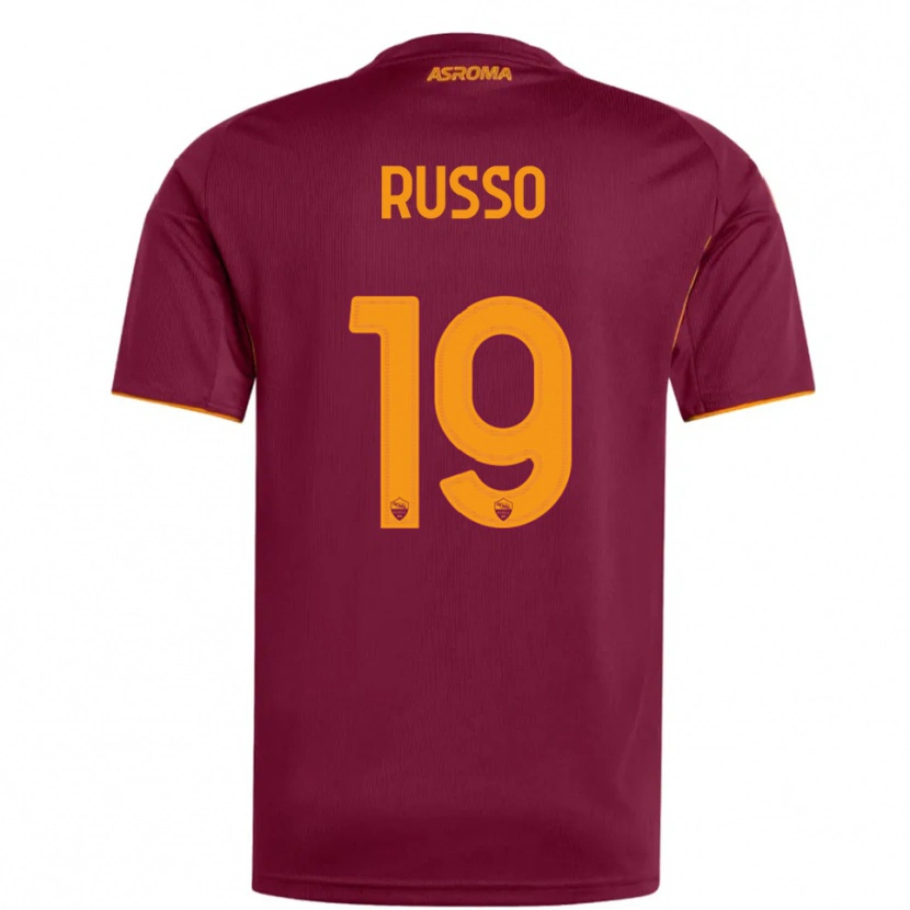 Danxen Hombre Camiseta Filippo Russo #19 Borgoña Naranja 1ª Equipación 2025/26 La Camisa