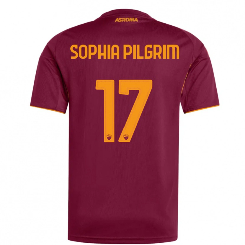 Danxen Hombre Camiseta Alayah Sophia Pilgrim #17 Borgoña Naranja 1ª Equipación 2025/26 La Camisa
