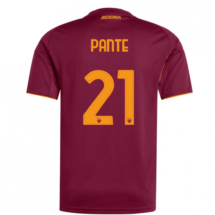 Danxen Hombre Camiseta Mia Tecla Christina Pante #21 Borgoña Naranja 1ª Equipación 2025/26 La Camisa