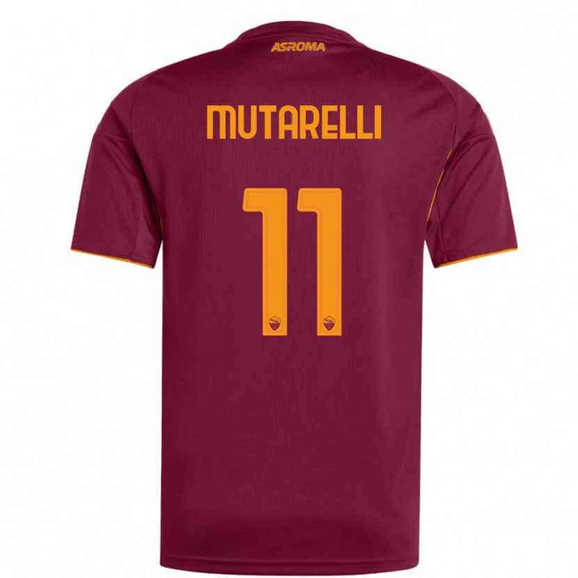 Danxen Hombre Camiseta Matteo Mutarelli #11 Borgoña Naranja 1ª Equipación 2025/26 La Camisa