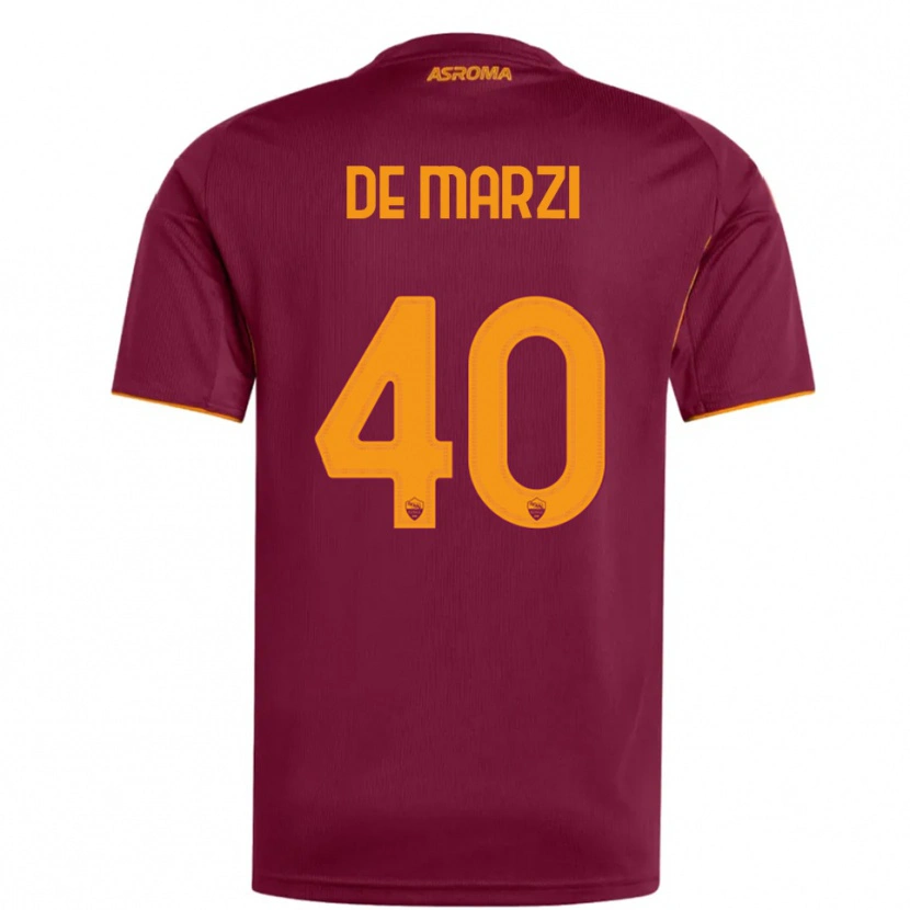 Danxen Hombre Camiseta Giorgio De Marzi #40 Borgoña Naranja 1ª Equipación 2025/26 La Camisa