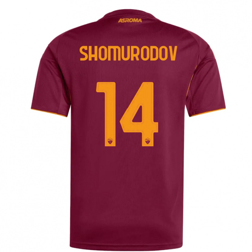 Danxen Hombre Camiseta Eldor Shomurodov #14 Borgoña Naranja 1ª Equipación 2025/26 La Camisa