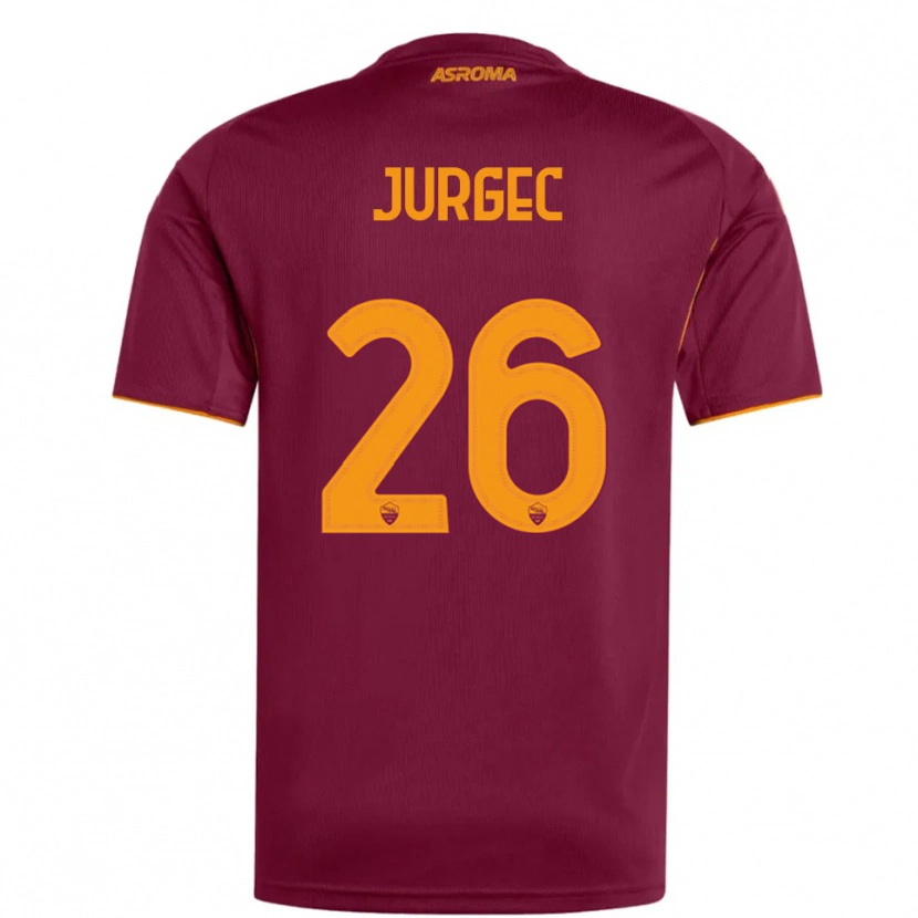 Danxen Hombre Camiseta Jan Jurgec #26 Borgoña Naranja 1ª Equipación 2025/26 La Camisa
