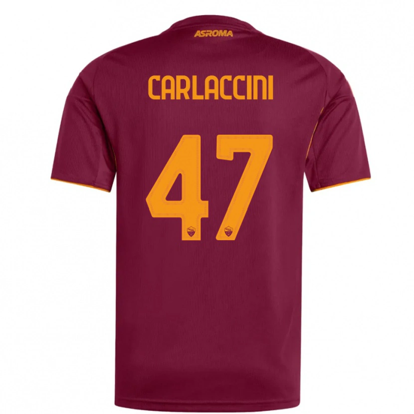 Danxen Hombre Camiseta Samuele Carlaccini #47 Borgoña Naranja 1ª Equipación 2025/26 La Camisa