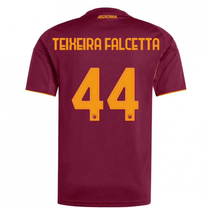 Danxen Hombre Camiseta Pietro Teixeira Falcetta #44 Borgoña Naranja 1ª Equipación 2025/26 La Camisa