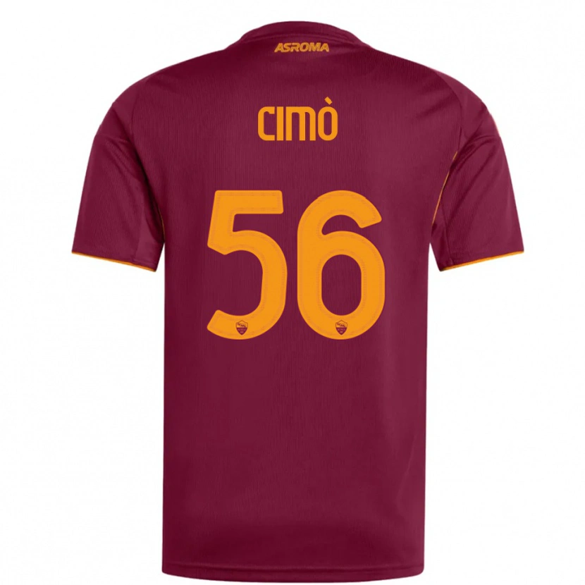 Danxen Hombre Camiseta Giada Cimò #56 Borgoña Naranja 1ª Equipación 2025/26 La Camisa