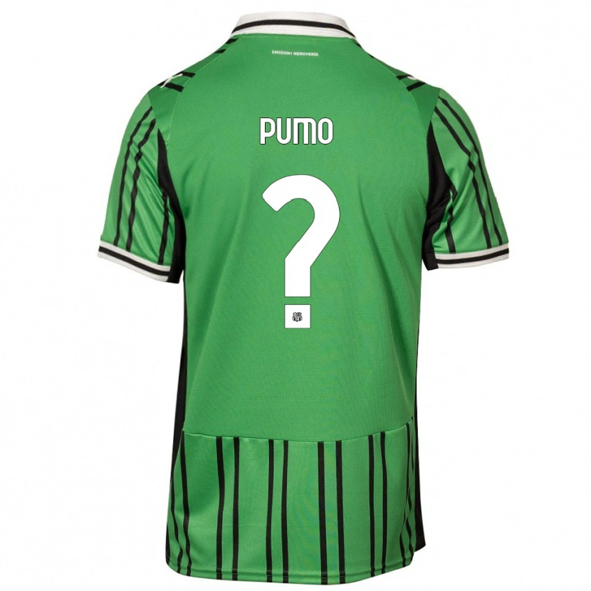 Danxen Hombre Camiseta Samuele Pumo #0 Verde Negro 1ª Equipación 2025/26 La Camisa
