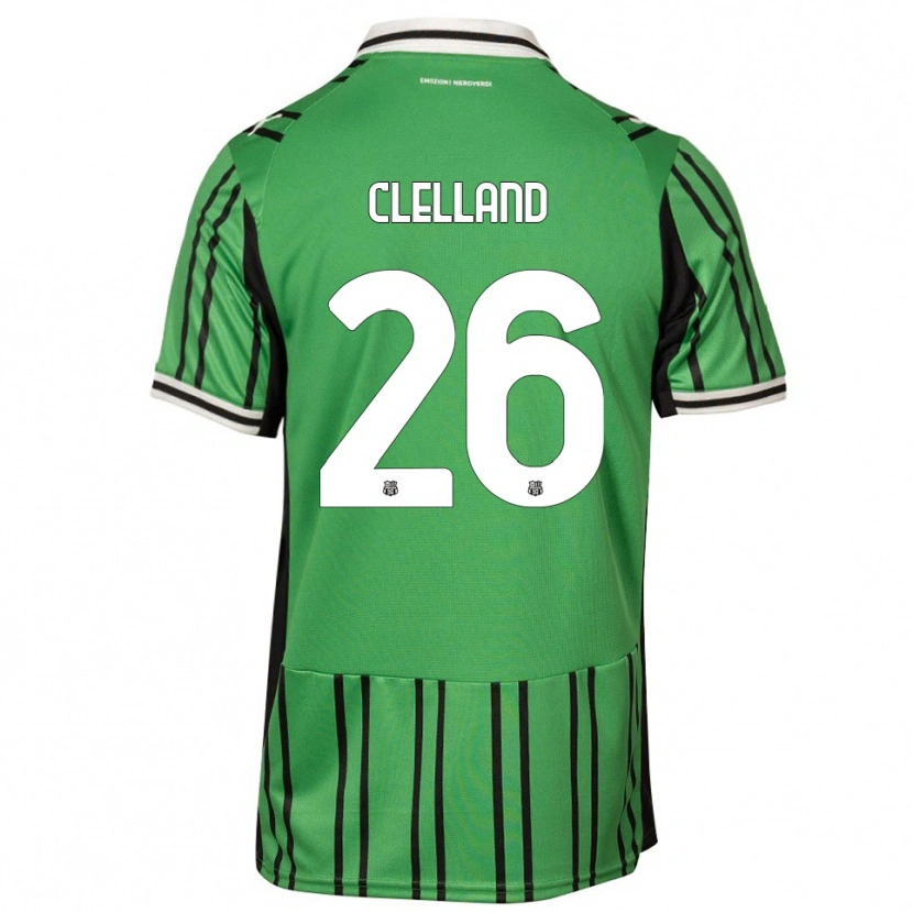 Danxen Hombre Camiseta Lana Clelland #26 Verde Negro 1ª Equipación 2025/26 La Camisa
