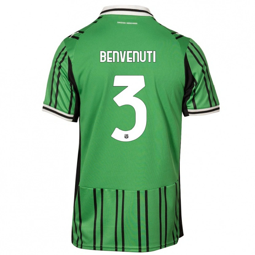 Danxen Hombre Camiseta Tommaso Benvenuti #3 Verde Negro 1ª Equipación 2025/26 La Camisa