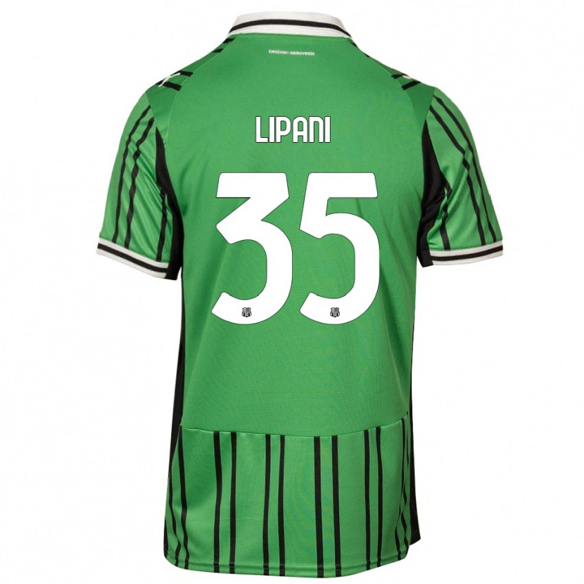 Danxen Hombre Camiseta Luca Lipani #35 Verde Negro 1ª Equipación 2025/26 La Camisa