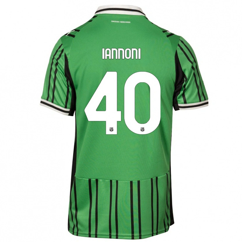 Danxen Hombre Camiseta Edoardo Iannoni #40 Verde Negro 1ª Equipación 2025/26 La Camisa